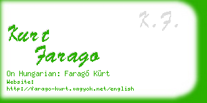 kurt farago business card